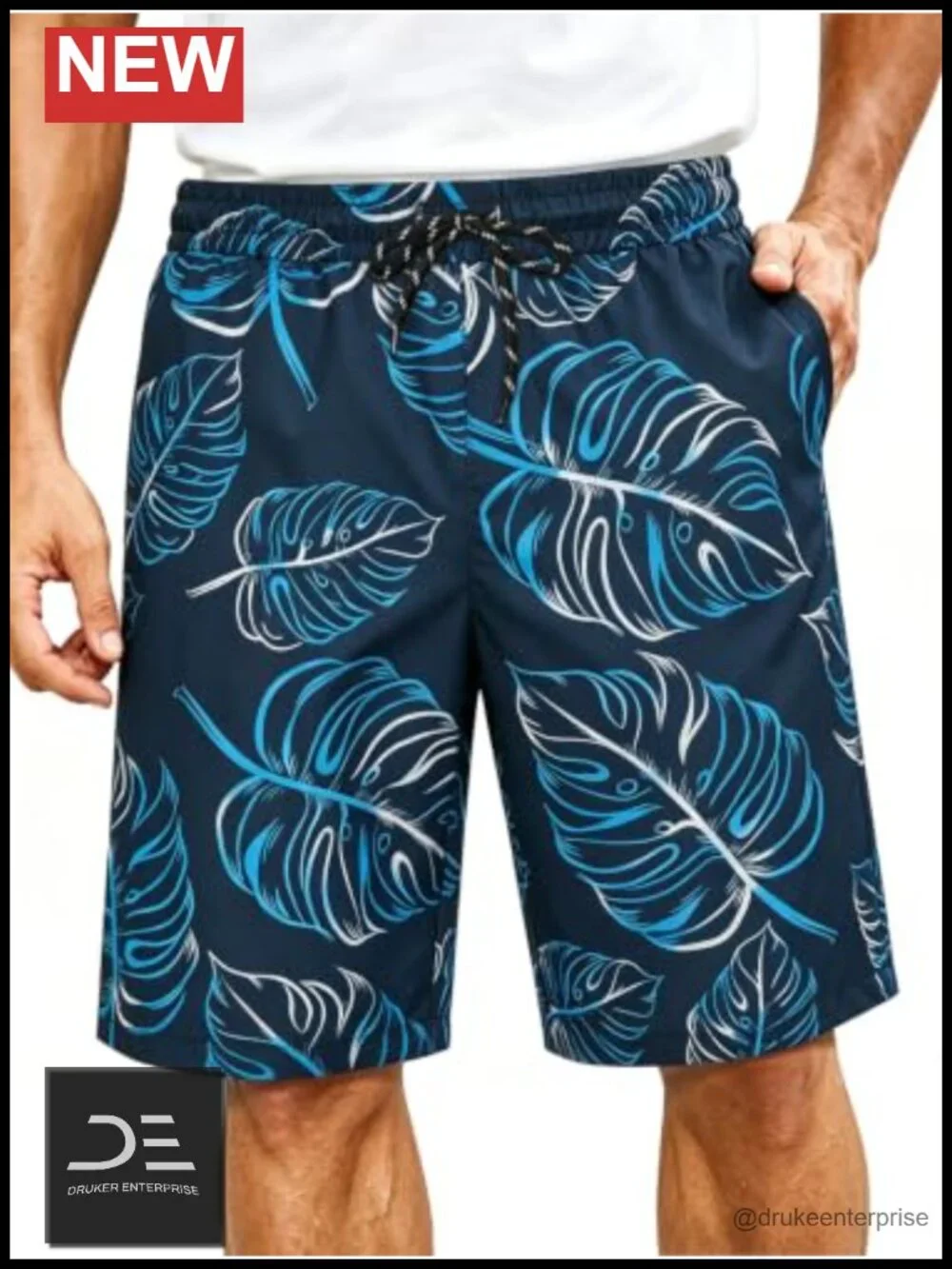 Men's Quick Dry Swim Trunks Board Shorts with Mesh Lining and Pockets